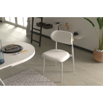 Venüs Metal Ayak Teddy Sandalye Siyah - Teddy Bej - Görsel 4