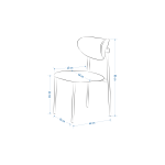 Venüs Ahşap-Metal Siyah Ayak Teddy Sandalye Siyah - Teddy Bej - Görsel 2