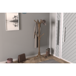 Vesti Ahşap Ayaklı Portmanto Elbise Askılığı Naturel - 8 Kollu - Görsel 4