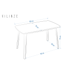 Ege Sandalye Demre Mutfak Masası Takımı - 70x120 cm - Görsel 6