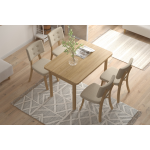 Mir Sandalye Fırat Mutfak Masası Takımı - 80x120 cm Naturel