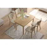 Mir Sandalye Fırat Mutfak Masası Takımı - 80x120 cm Naturel