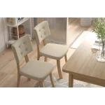 Mir Sandalye Fırat Mutfak Masası Takımı - 80x120 cm Naturel - Görsel 2