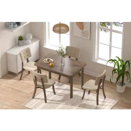 Mir Sandalye Fırat Mutfak Masası Takımı - 80x120 cm