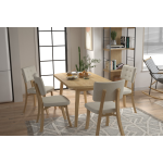 Mir Sandalye Aras Mutfak Masası Takımı - 80x140 cm Beyaz - Naturel - Görsel 2