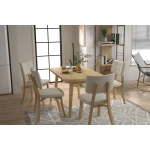 Mir Sandalye Aras Mutfak Masası Takımı - 80x140 cm Beyaz - Beyaz/Naturel - Görsel 2