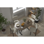 Miray Sandalye Afyon Mutfak Masası Takımı - 80x140 cm Kestane