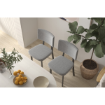 Miray Metal Siyah Ayak Sandalye Gri