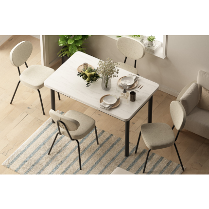 Damla Sandalye Elmas Mutfak Masası Takımı - 80x120 cm
