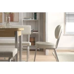 Damla Sandalye Peri Bank Ece Mutfak Masası Takımı - 80x120 cm Beyaz - Naturel - Görsel 4