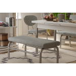 Damla Sandalye Peri Bank Ece Mutfak Masası Takımı - 80x120 cm Gri - Beyaz