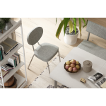 Damla Sandalye Peri Bank Ece Mutfak Masası Takımı - 80x120 cm Gri - Beyaz - Görsel 2