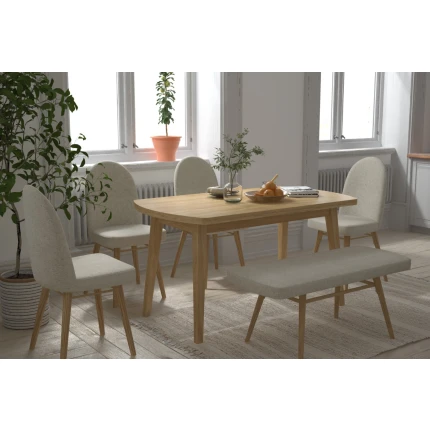 Mara Sandalye Hazar Bank Aras Mutfak Masası Takımı - 80x140 cm