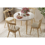 Soma Sandalye Turna Yuvarlak Mutfak Masası Takımı