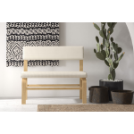 Ege Sandalye Peri Bank Fırat Mutfak Masası Takımı - 80x120 cm Beyaz - Naturel - Görsel 5