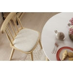 Soma Sandalye Turna Yuvarlak Mutfak Masası Takımı Beyaz/Naturel - Görsel 4