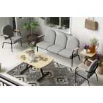 Bey 311 Kayra Sehpalı Bahçe Balkon Takımı Gri