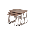 Zigana Çok Amaçlı Vizon Metal Ayak 3'lü Zigon Sehpa Kestane - Görsel 3