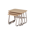 Zigana Çok Amaçlı Vizon Metal Ayak 3'lü Zigon Sehpa Naturel - Görsel 3