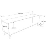 Coast Tv Ünitesi Sehpası 150cm CO2-CO - Görsel 5
