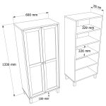 Dune Çok Amaçlı Dolap Ahşap Jüt Kapaklı DN6-SJ - Görsel 8