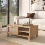 Dune Orta Sehpa Ahşap Ayaklı Ahşap Jüt Kapaklı DN3-SJ - Görsel 2