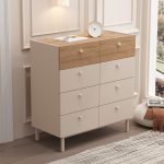 Luke Geniş Şifonyer 8 Çekmeceli Ahşap Ayaklı Kumsal-Sepet LK7-CS - Görsel 2