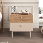 Luke Komodin 2 Çekmeceli Ahşap Ayaklı Kumsal-Sepet LK1-CS - Görsel 2