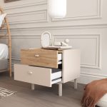 Luke Komodin 2 Çekmeceli Ahşap Ayaklı Kumsal-Sepet LK1-CS - Görsel 7