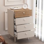 Luke Şifonyer 4 Çekmeceli Ahşap Ayaklı Kumsal-Sepet LK3-CS - Görsel 4