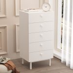 Luke Şifonyer 5 Çekmeceli Ahşap Ayaklı Beyaz LK4-W - Görsel 2