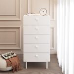 Luke Şifonyer 5 Çekmeceli Ahşap Ayaklı Beyaz LK4-W - Görsel 3