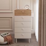 Luke Şifonyer 5 Çekmeceli Ahşap Ayaklı Kumsal-Sepet LK4-CS - Görsel 3