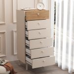 Luke Şifonyer 6 Çekmeceli Ahşap Ayaklı Kumsal-Sepet LK5-CS - Görsel 4