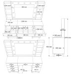 Monroe Makyaj Masası 7 Çekmece Kapaklı Düzenleyici Hollywood Led Işıklı Raflı Beyaz MO5-W - Görsel 7