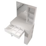 Monroe Makyaj Masası Çekmeceli Düzenleyici Raflı Beyaz MO1-W - Görsel 11