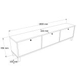 Nord Tv Ünitesi 3 Kapaklı 180cm ND6-SW - Görsel 10