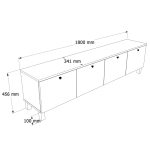 Nord Tv Ünitesi 4 Kapaklı 180cm ND7-SW - Görsel 10