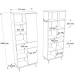 Sedra Kitaplık 189cm SD7-CS - Görsel 8