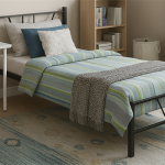 Alchera Tek Kişilik Siyah Metal Karyola