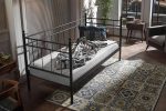 Alpas Daybed Tek Kişilik Siyah Metal Karyola