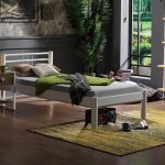 Asos-S Tek Kişilik Ferforje Beyaz Metal Karyola