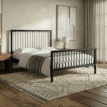 Breeze Çift Kişilik Ferforje Siyah-Gri Metal Karyola