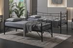 Daily Yavrulu Daybed-Çift Tek Kişilik Siyah Metal Karyola - Görsel 5