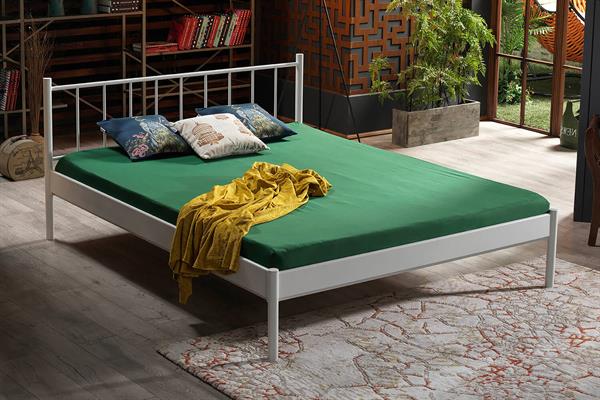 unimet-falez-s-cift-kisilik-ferforje-b-2321-4 Falez-S Çift Kişilik Ferforje Beyaz Metal Karyola - Görsel 1