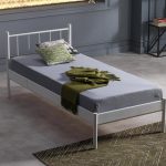 Falez-S Tek Kişilik Ferforje Beyaz Metal Karyola