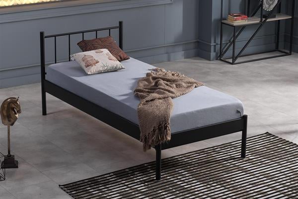 unimet-falez-s-tek-kisilik-ferforje-si-cca59c Falez-S Tek Kişilik Ferforje Siyah Metal Karyola - Görsel 1