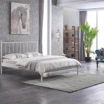 Falez-ST Çift Kişilik Ferforje Beyaz Metal Karyola