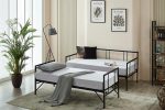 Forte Yavrulu Daybed-Çift Tek Kişilik Siyah Metal Karyola - Görsel 5