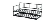 Forte Yavrulu Daybed-Çift Tek Kişilik Siyah Metal Karyola - Görsel 6